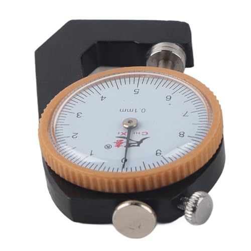 0~10mm Thickness Gauge,Steel Portable Thickness Tester,High Accuracy Dial Thickness Gauge for Jewelry, Leather, Metal Sheets, Paper, Film, Wire