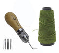 JC Performance Leather Sewing Awl Quick Stitch Repair Tool Set Heavy Duty Thread (Standard, Olive Green) - color: Olive Green, size: Standard