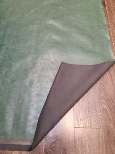 NAT Leathers 24 inch x 54 inch Vegan Faux Leather Fabric by the Yard Synthetic Pleather 0.9 mm Soft Smooth Upholstery 9 sq.ft. (24" x 54" -2/3 of Yard) (Hunter Green) - color: Hunter Green
