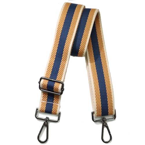 Bag Straps 1.5" Wide Purse Strap Adjustable Replacement Long Crossbody for Thick Shoulder Bags Canvas Handbags - color: Gunmetal Hardware-1011