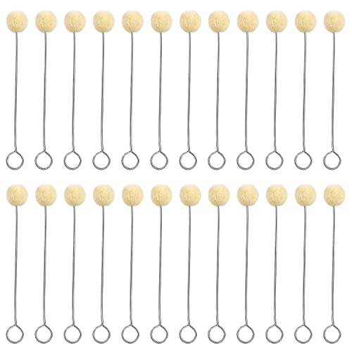 100 Pcs Wool Daubers, Leather Dye Applicator Brushes for Crafts | Soft wool head, Strong absorption for even dye distribution, Comfortable handle for precise control