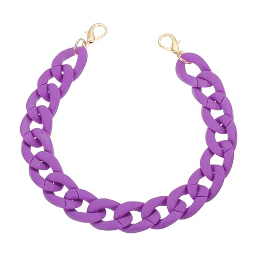 PATIKIL 15" Acrylic Purse Chain Acrylic Chain Linking Rings Purple - color: Matte Purple