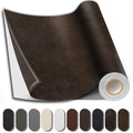 Leather Repair Kits, Large Vinyl Repair Patch for Couches Furniture | Glossy Leather, Self-adhesive, Quick Repair, Strong Stick, Large Size, Couch Repair Patch, Furniture Repair Tape - color: Glossy Dark Brown, size: 17X79 inch