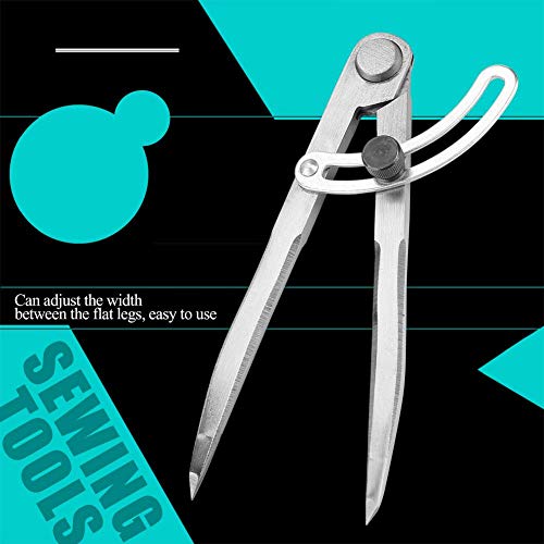 Adjustable Spacing Compass Wing Divider, 150mm Wing Leather Compasses Leathercraft Divider Rotating Tool for Sewing