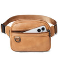 Leresas 2L Fanny Packs for Women Cross Body Belt Bag Vegan Leather Chic Waist Pack Crossbody Waist Bag Travel Running Tan - color: Light tan