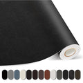 Self-Adhesive Leather Repair Patch, Vinyl Repair Kits for Couch | PU leather, Self-adhesive, quick repair, strong stick, large size, couch repair patch, furniture repair tape, cut to size - color: Black, size: 17X79 Inch