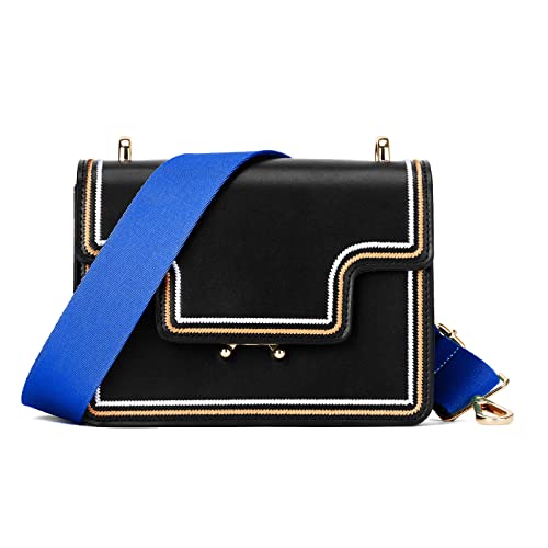 Wide Shoulder Strap (Solid),Adjustable Replacement Belt Crossbody Canvas Bag Handbag - color: Azure