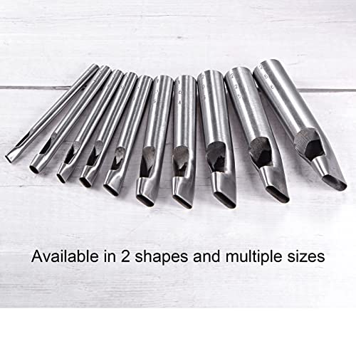 HARFINGTON Oval Hole Punch 4x13mm Leather Hollow Cutter Oblong Punch Die for Strap Belt Watch Band Leathercraft Working - size: 4x13mm