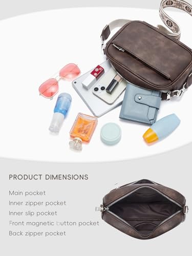 CLUCI Crossbody Bags for Women Crossbody Purses for Women Cross Body Bag Crossbody Purse with Adjustable Wide Strap | Womens Cross Body Bag Purse, Adjustable Wide Strap, Gifts for Women - color: 1-ten-4coffee