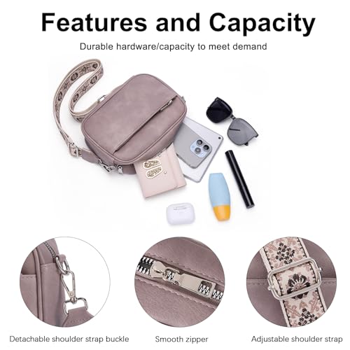 CLUCI Crossbody Bags for Women Crossbody Purses for Women Cross Body Bag Crossbody Purse with Adjustable Wide Strap | Womens Cross Body Bag Purse, Adjustable Wide Strap, Gifts for Women - color: 1-7darkpurple