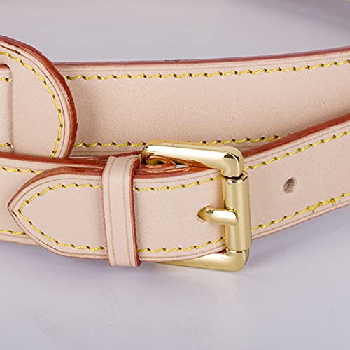 VanEnjoy Genuine Vachetta Leather Crossbody Replacement Straps for Purses Shoulder Bags (1" W Yellow) - color: 1"w Adjustable