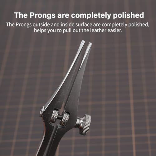 WUTA Leather Chisel All-Polished Pricking Iron Adjustable 2-6mm French Style Puncher Punching Tool (Adjustable 2 Teeth) - size: 2 teeth [adjustable]