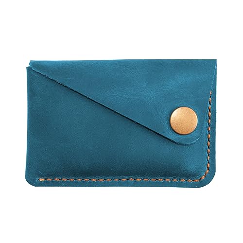 Leather Card Holder, Credit Card Wallet, Cardholder Wallet, Minimalist Wallet,Christmas Gift - color: Blue