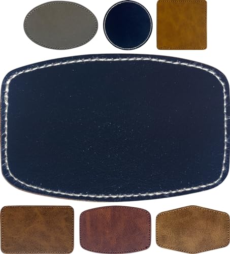 Black Blank Leatherette/Leather Patches for Hat Laser Engraving Iron-on with Heat Press Adhesive Backing (Pack of 30) - color: Black, size: Curved Rectangle