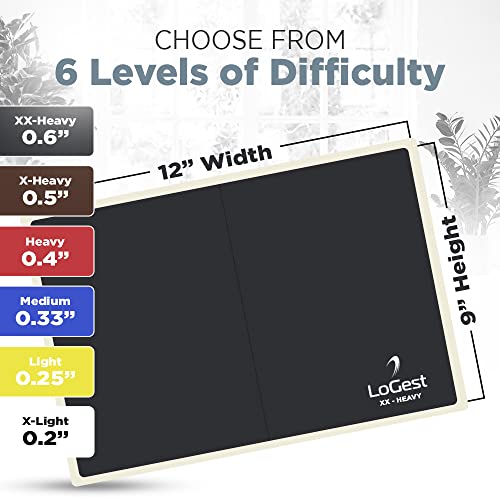 Logest Rebreakable Boards Martial Arts - Taekwondo Karate MMA Boards - Reusable Plastic Training Breaking Boards for Kids & Adults Available in 6 Levels of Difficulty Taekwondo Boards for Breaking - color: Black - X-Heavy