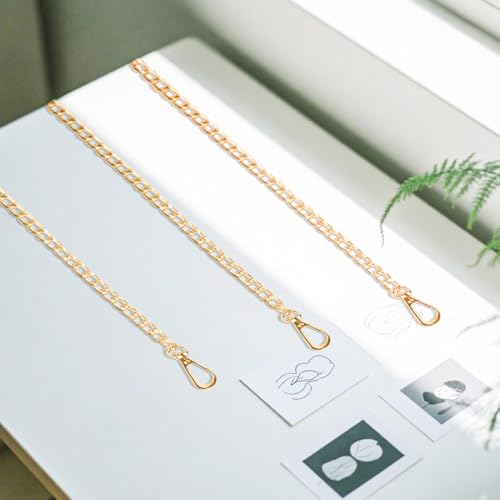 3Pcs Bag Purse Chain Straps,47inch Chain Purse Strap Accessories for Handlebag Crossbody Purses (GOLD=S) - color: Gold=s