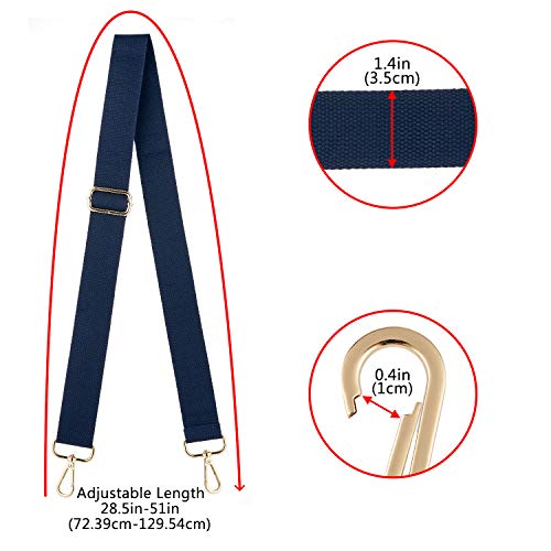 DEVPSISR Wide Shoulder Purse Strap Replacement Adjustable Belt Canvas Bag Crossbody Handbag - color: Blue