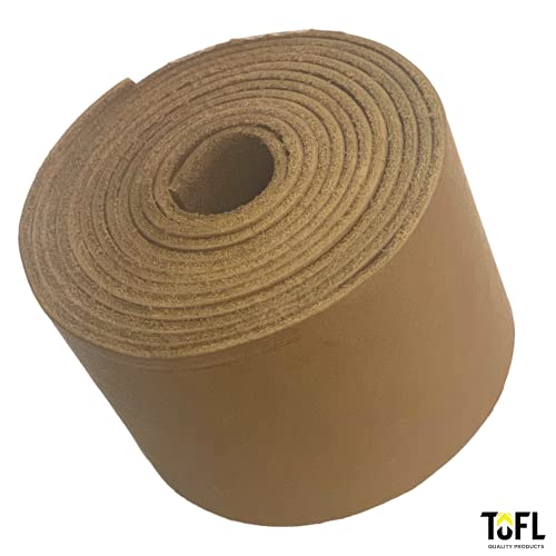 2" Genuine Leather Strap, Top Grain Cowhide Leather Strip – Brown | 72" L x 2" W x 1/16" Thick | Smooth Grain & Suede Back | Flexible Crafts Trim Journal Closures | Cut Stitch Lace - color: Brown, size: 2" Wide x 1/16" Thick