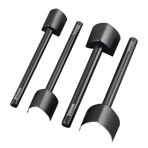 Leather V Shape Cutter Punch,4 PCS 20/25/30/35mm Leather Precision Cutting Tool for Belts, Crafts, DIY Leatherworking – Durable Stainless Steel Punch Set