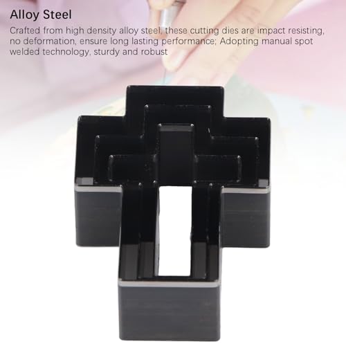 3PCS Crossed Shaped Leather Cutter Set, Leather Corner Punch, Crossed Shape Hollow Punch Cutter Set for Leather Crafts 69mm 61mm 53mm Height