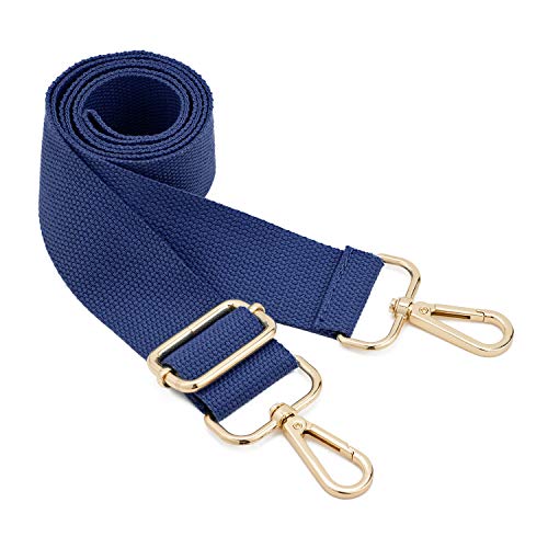 DEVPSISR Wide Shoulder Purse Strap Replacement Adjustable Belt Canvas Bag Crossbody Handbag - color: Blue