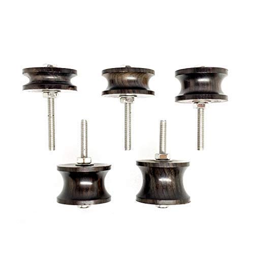 7 Stlye Black Ebony Wood Leather Burnisher Polished Rods, Leather Slicker Burnishing Tool, Edge Burnisher, Electric Polished Tip Head DIY Rotary Tools Sets