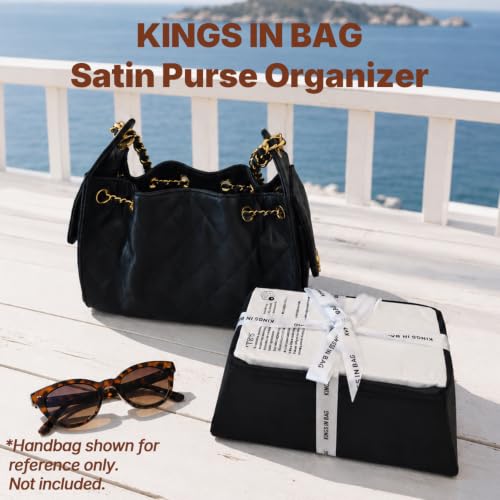 Satin Purse Organizer for Chanel 25 Bag Mini, Black - color: Black, size: 25 Handbag Mini