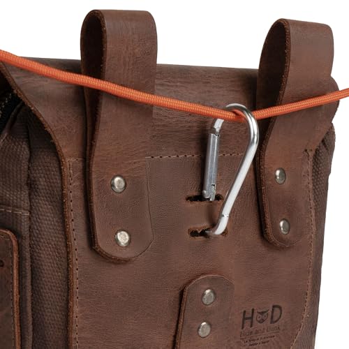 Hide & Drink, Survival Camping Pouch, Belt Loop, Rustic and Handy Tool Bag, Weather Resistant Outdoor Accessories, Traveling Essentials, Waxed Canvas, Handmade - color: Honey Bourbon