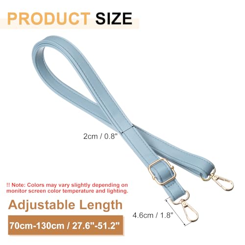 uxcell Leather Purse Strap Replacement Crossbody, 27.6-51.2 Inch Adjustable Bag Strap Purse Straps for Women Crossbody Bags Shoulder Bag Handbag, Blue | Adjustable Bag Strap for Women Crossbody Bags Shoulder Handbag - color: Blue