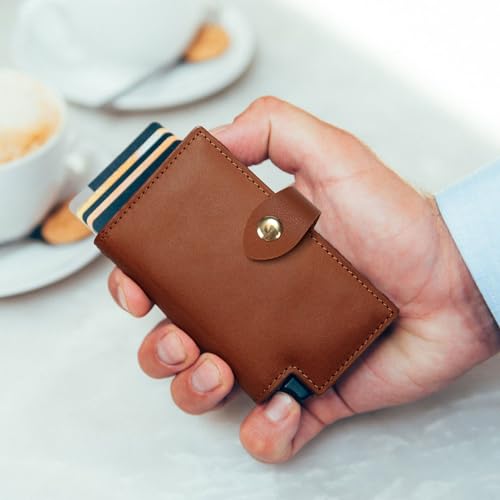 Joez Wonderful Leather Snap Buckles Snap Button Closure, Sew On Leather Purse Closure Fasteners for Purse Wallet Bags - color: Light Brown