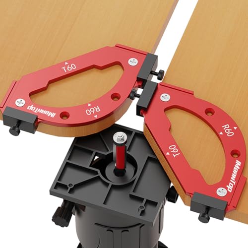 Router Corner Radius Template Router Radius Jig Router Corner Jig Aluminum Alloy Corner Routing Guide Set R10 R15 R20 R25 R30 R35 R40 R50 R60 T10 T20 T30 T35 T40 T50 T60 Use with Router Table - color: 7PCS