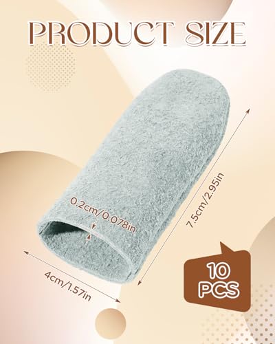 EORTA 10 Pack Leather Finger Cots, Soft Suede Non-Slip Finger Protectors for Needle Felting, Sewing, Electronics Repair, Knitting, Needlework, Embroidery & Crafts, Grey - color: Grey
