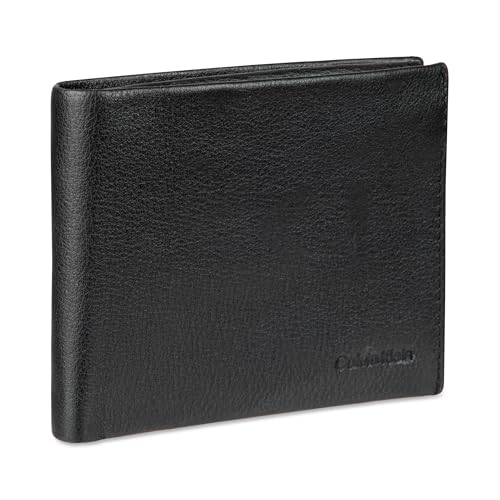 Calvin Klein Men's Wallet Sets-Minimalist Bifold and Card Cases - color: Black Keychain