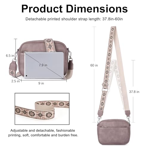 CLUCI Crossbody Bags for Women Crossbody Purses for Women Cross Body Bag Crossbody Purse with Adjustable Wide Strap | Womens Cross Body Bag Purse, Adjustable Wide Strap, Gifts for Women - color: 1-7darkpurple