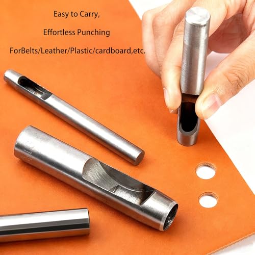 GLRXMX 10mm Round Leather Hole Punch Tool Belt Hole Puncher - size: 10mm