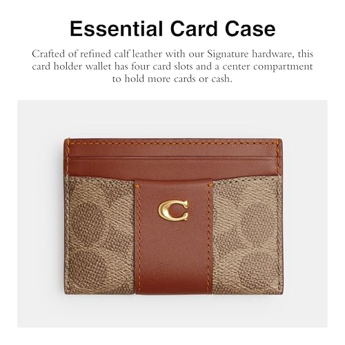 Coach Essential Card Case - color: B4/TAN CARAMEL