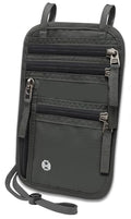 Sizobi Neck Wallet for Traveling Women Men, RFID Blocking Passport Holder - color: Dark Gray