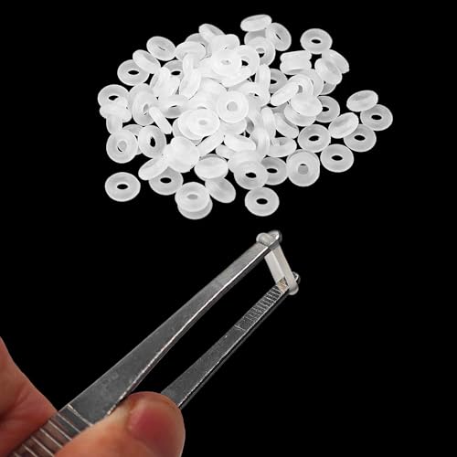 200PCS 2mmx6mm Transparent Silicone O Rings, Stopper Spacer Beads for Jewelry Making, Anti-Slip Locating Rings for DIY Bracelet Necklace Craft Accessories - color: Transparent