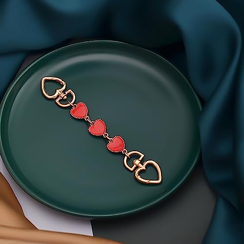 AGEN KGEN Women Purse Strap Extender Chain for Handbags - Exquisite Replacement Chain Strap - color: 1xlove-red