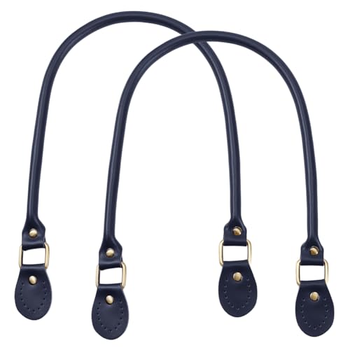 PH PandaHall 2pcs Leather Purse Handles 24.2” Sew on Bag Handles Handbags Shoulder Bag Strap Replacement with Alloy Clasps for Purses Tote Bag Handbag Making Repairing Supplies, Marine Blue - color: Marine Blue, size: Length - 24 Inch