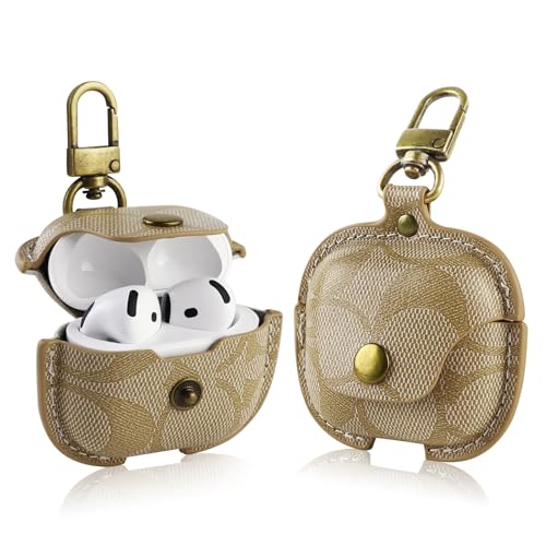 for AirPods 4 Case, Leather Full Body Shockproof Protective Cover (A) - color: A