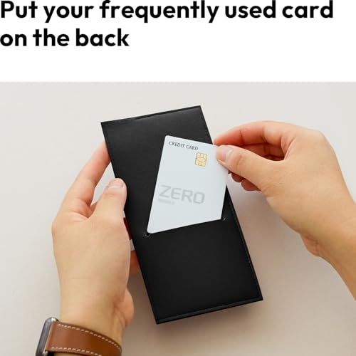 PU Leather Card and Cash Envelope for Travel and Budgeting - Black | Reusable Money Holder, Stylish Leather Money Envelope - color: Black