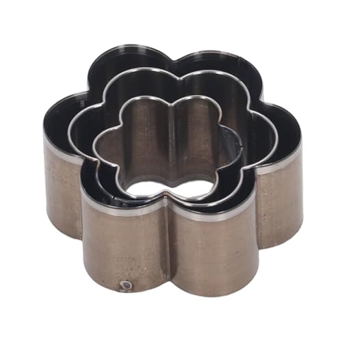 Leather Punch Die Set, 3 Pieces Flower Shape Puncher for Leather Crafting, Durable Craft Tool for DIY Projects