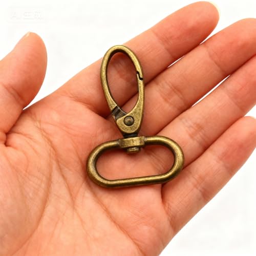 Swivel Lobster Claw Clasps 1.5 Inch 15pcs - Heavy Duty Metal Clasps with Secure Lock, Curved Snap Hooks for Bags, Jewelry Making, Keychains, Lanyards & DIY Craft Supplies (Antique Bronze, 1.5 inch) - color: Antique Bronze, size: 1.5 inch