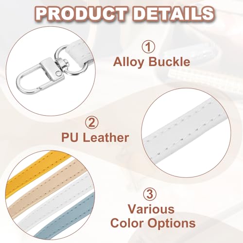 PATIKIL Leather Purse Handle Strap, 2 Pcs 26 Inch Leather Purse Strap Replacement DIY Women Clutch Bag Handbag Top Handle Strap Repair Accessories, White - color: White, size: 26 Inch