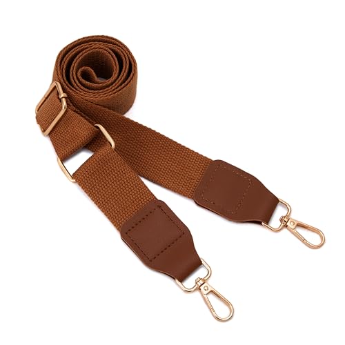 Purse Strap, 1.5" Cowhide Head Wide Shoulder Bag Strap Adjustable Replacement,Jacquard Embroidery Crossbody Bag Straps - color: Brown02