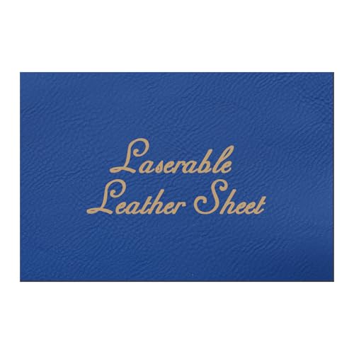 HARFINGTON Laserable Leather Sheets 18" x 12" x 0.04" Non-Adhesive Engraving Leatherette Sheets Laserable Leather Hat Patch for DIY Caps Jackets Backpacks Clothing, Blue/Gold - color: Blue/Gold
