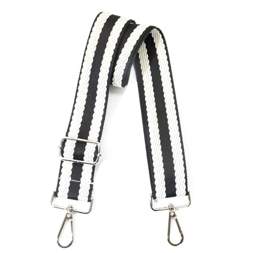 Bag Straps 1.5" Wide Purse Strap Adjustable Replacement Long Crossbody for Thick Shoulder Bags Canvas Handbags - color: Silver Hardware-1001