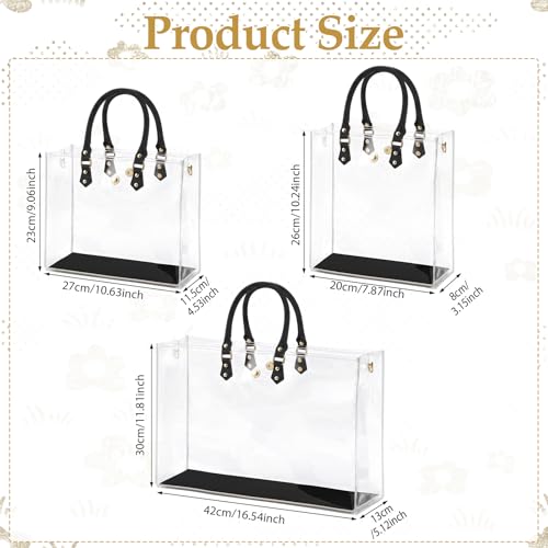 KTNGY Clear TPU Tote Bag DIY Kit - Luxury Paper Bag Purse Making Kit Compatible with Dior Shopping Bags(White-L) - color: White-L
