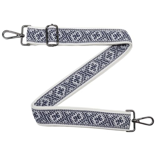 Purse Strap Bag Straps 1.5" Wide Adjustable Replacement Long Crossbody for Thick Shoulder Bags Canvas Handbags - color: Gunmetal Hardware-1201-dark Blue